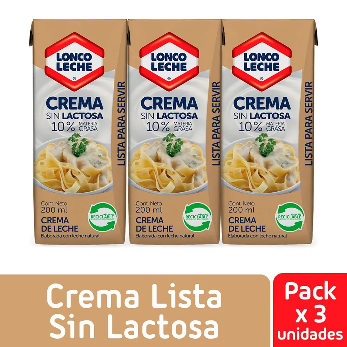 LONCOLECHE - Crema sin Lactosa