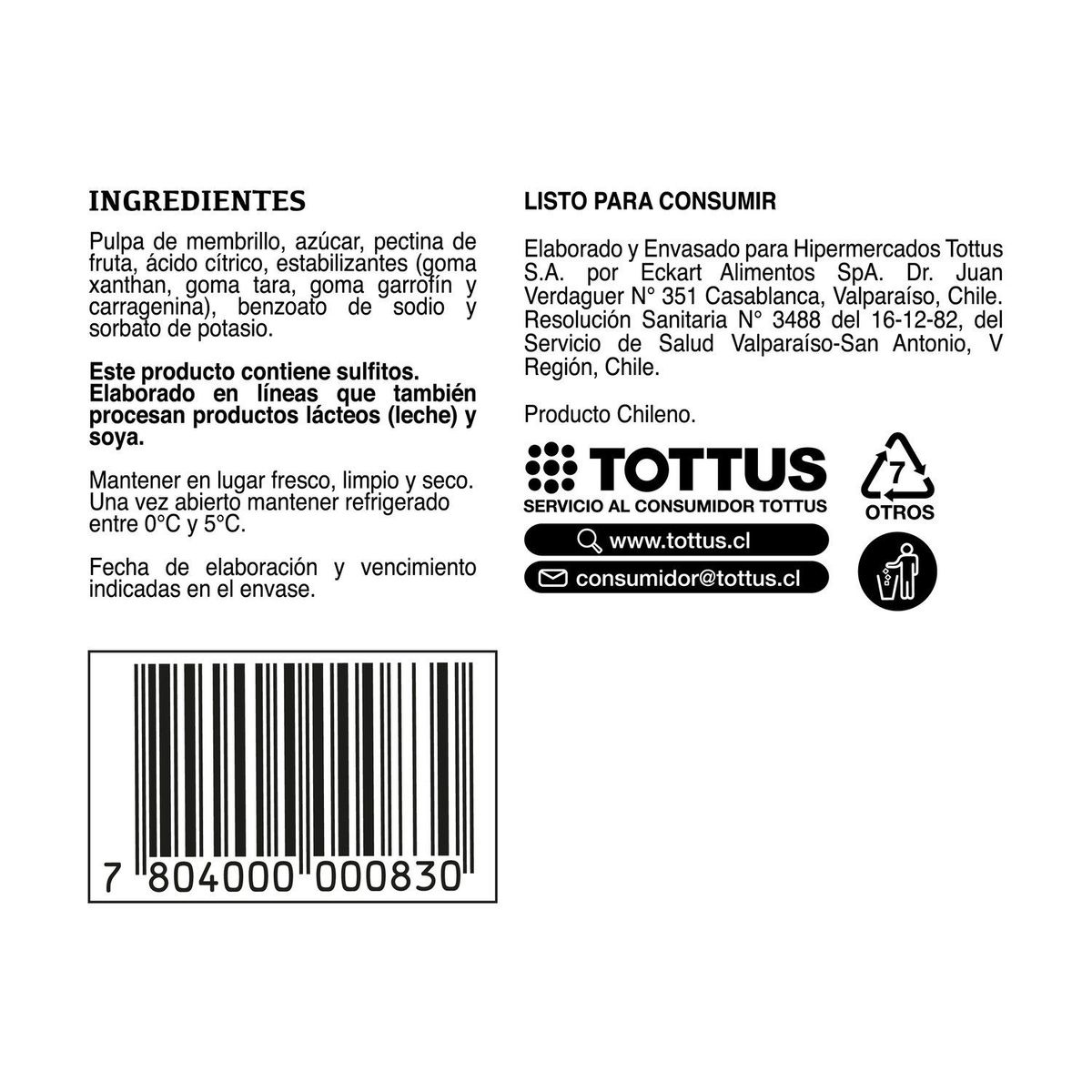 TOTTUS - Dulce Membrillo