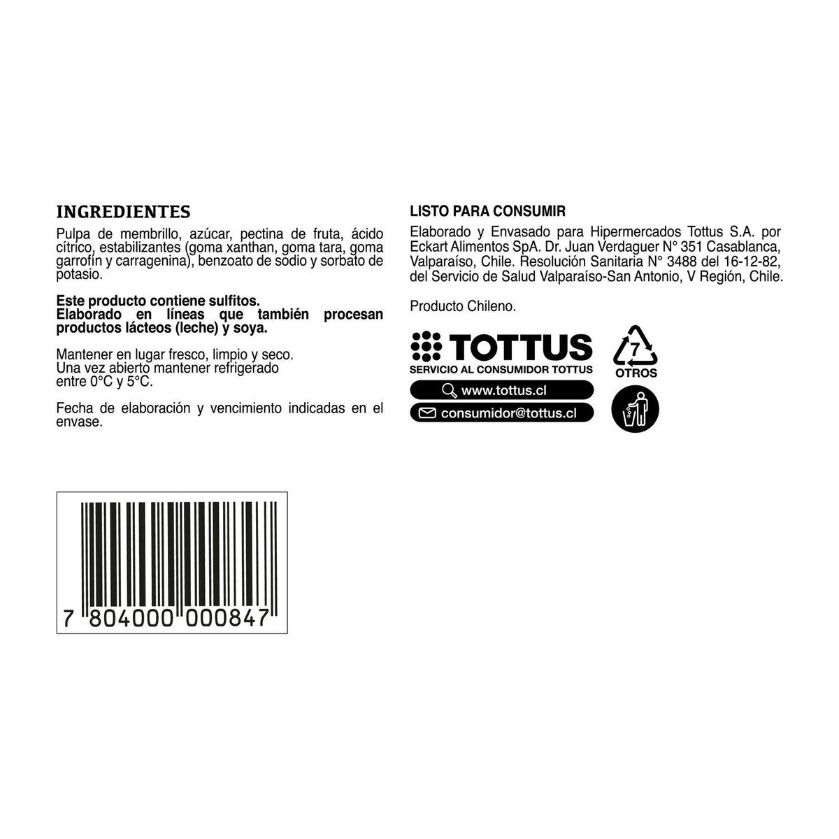TOTTUS - Dulce Membrillo