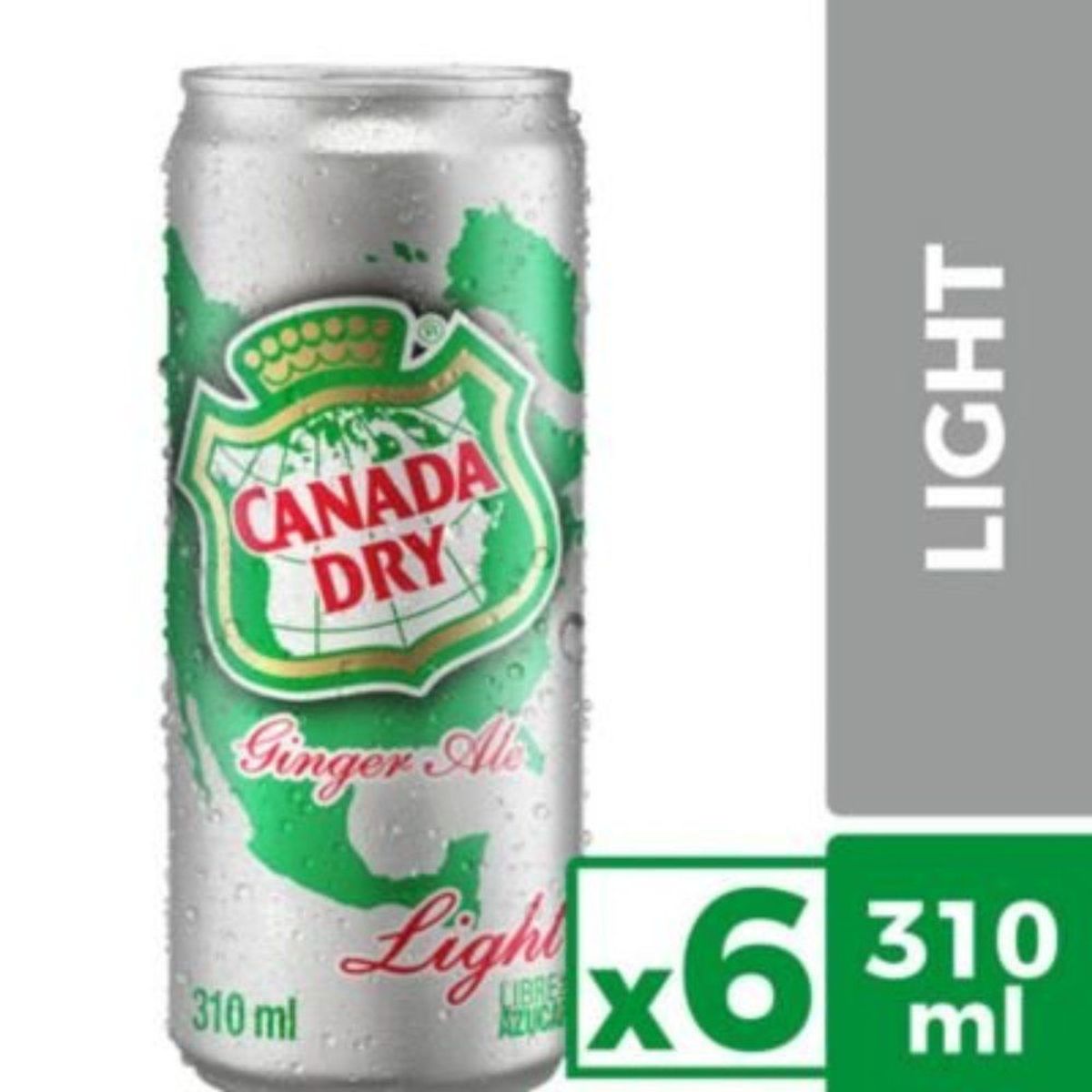 GINGER ALE - Pack Bebidas Ginger Ale Light Lata