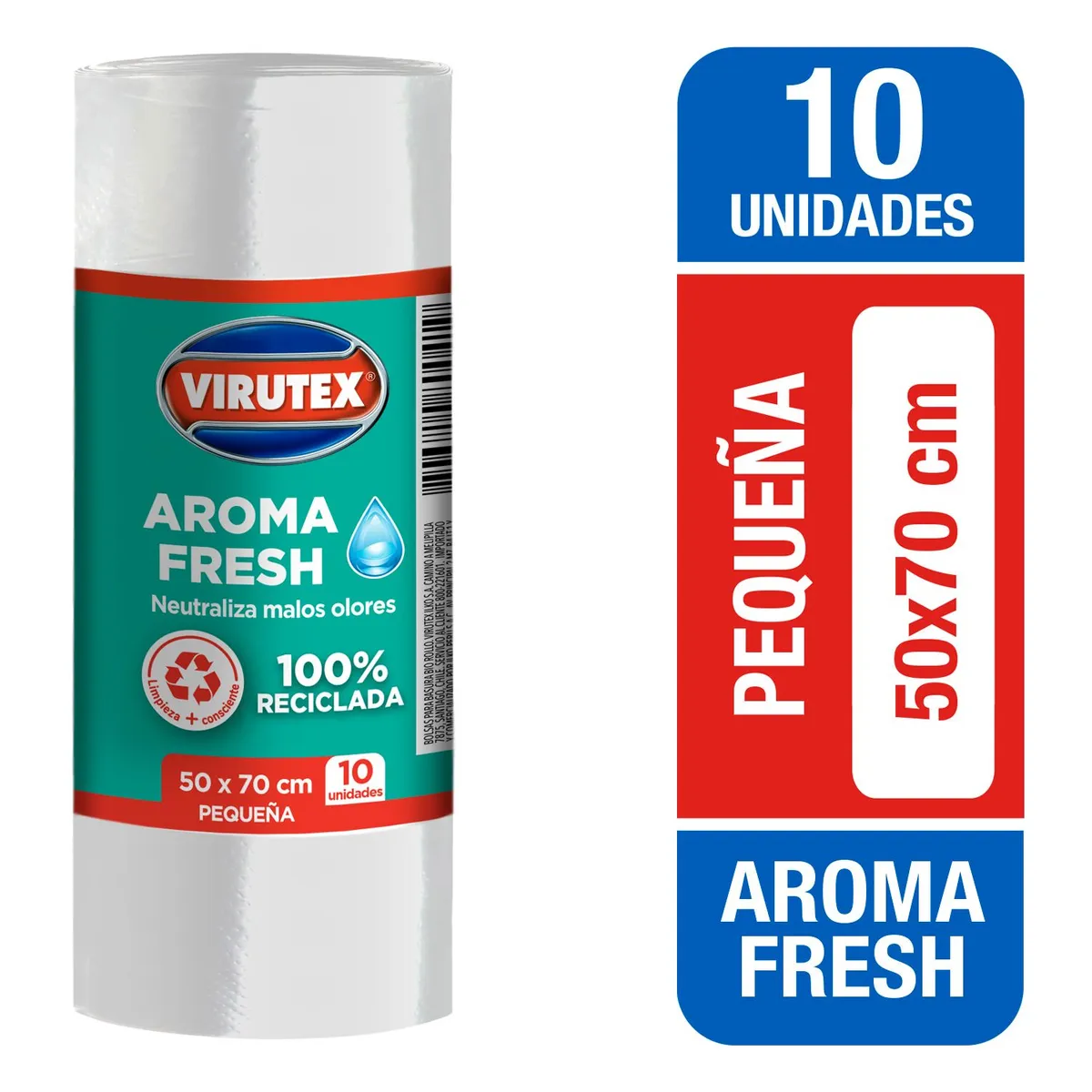 VIRUTEX - Bolsa de Basura Virutex Blanca 50x70cm 10 Un