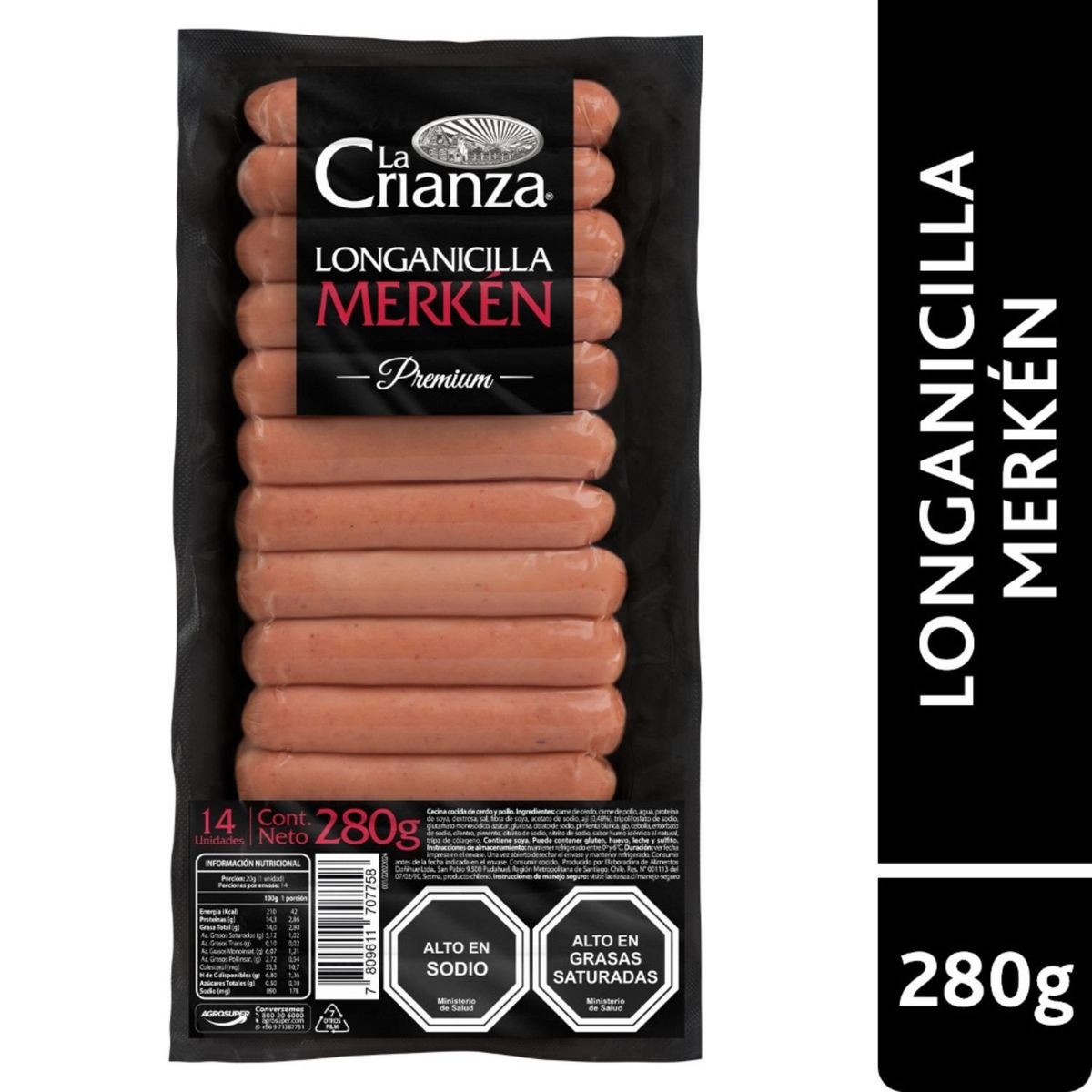 LA CRIANZA - Longanicilla al Merkén La Crianza 280 g