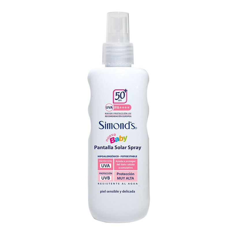 SIMONDS - BLOQUEADOR SOLAR SPF 50 PANTALLA  SPRAY 190 ML.