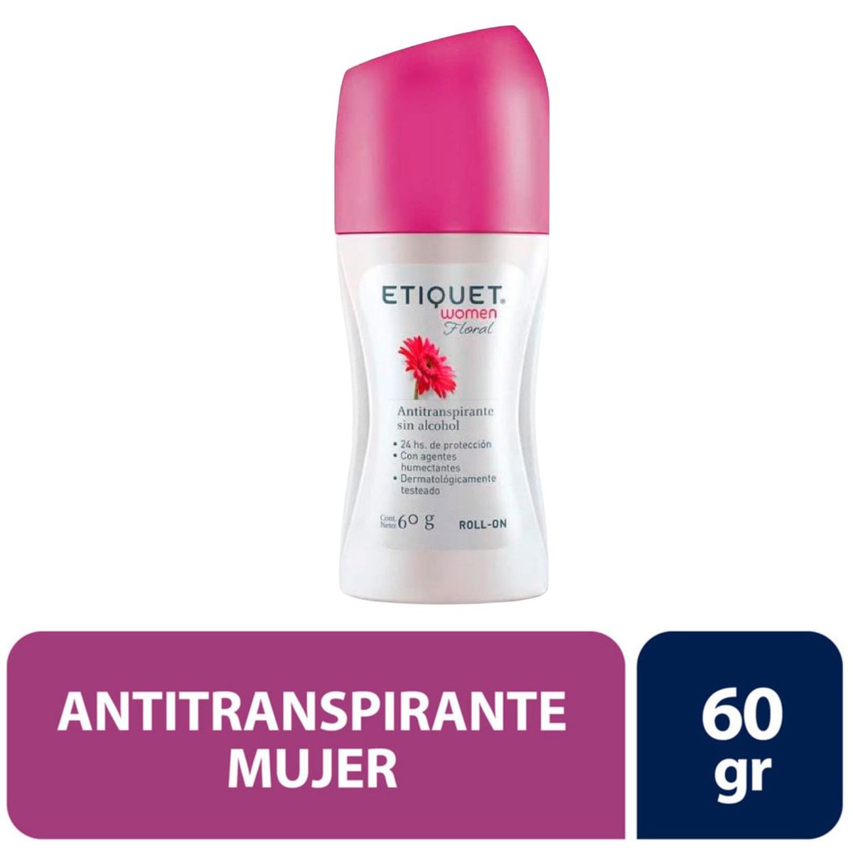 ETIQUET - Desodorante Antitranspirante Roll On Etiquet Mujer Floral 60 g