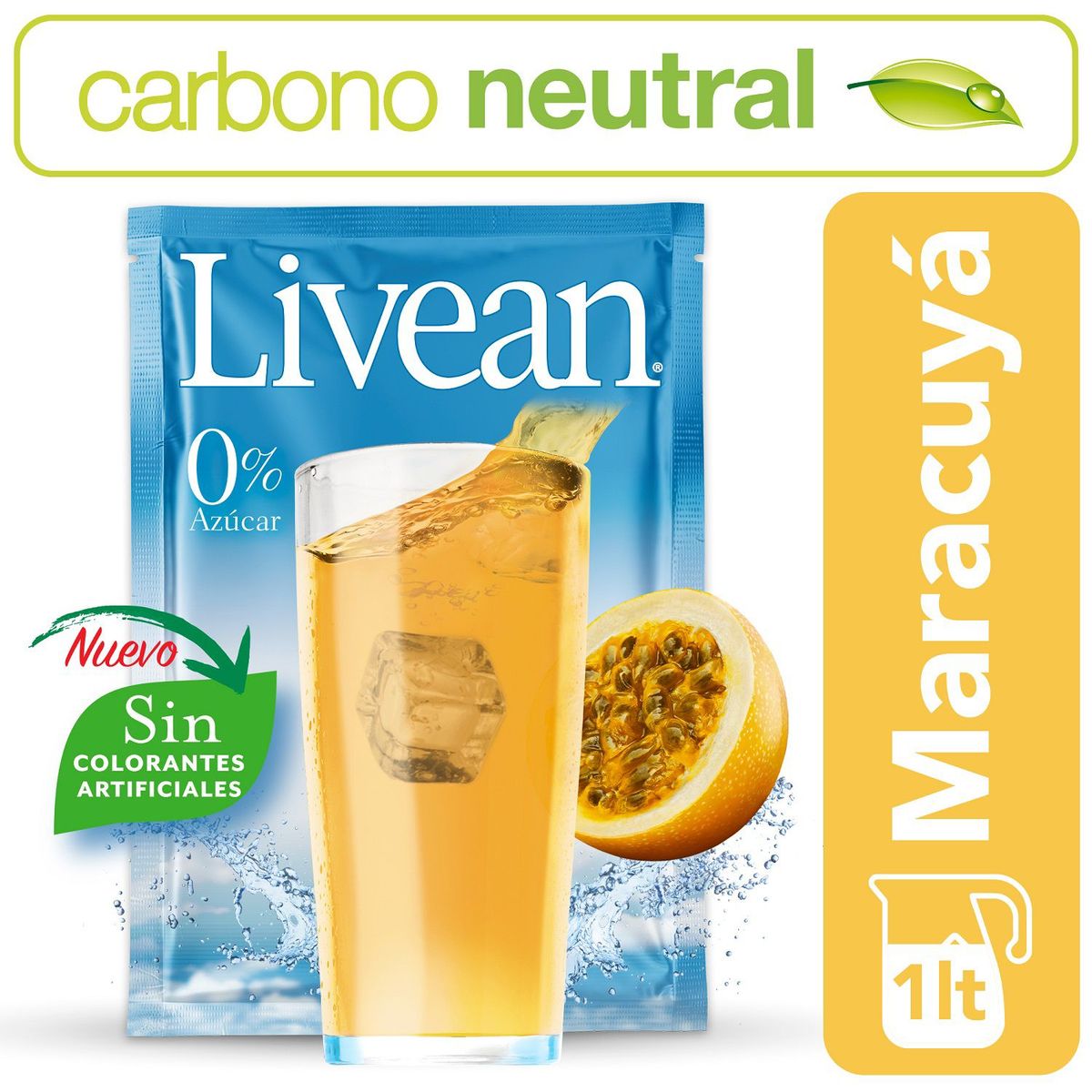 LIVEAN - Bebida Instantánea Sabor Maracuyá