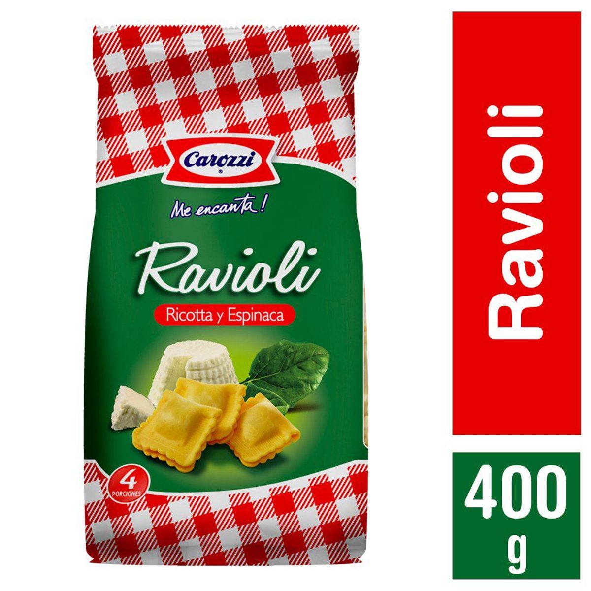 CAROZZI - RAVIOLI RICOTTA ESPINACA 400 GRS
