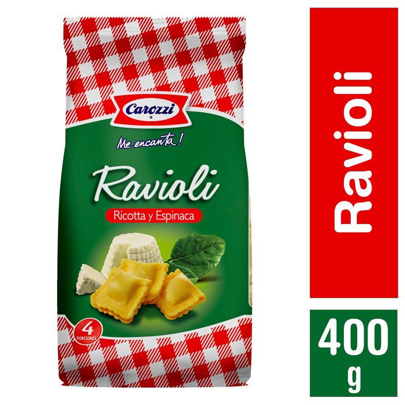 CAROZZI - RAVIOLI RICOTTA ESPINACA 400 GRS