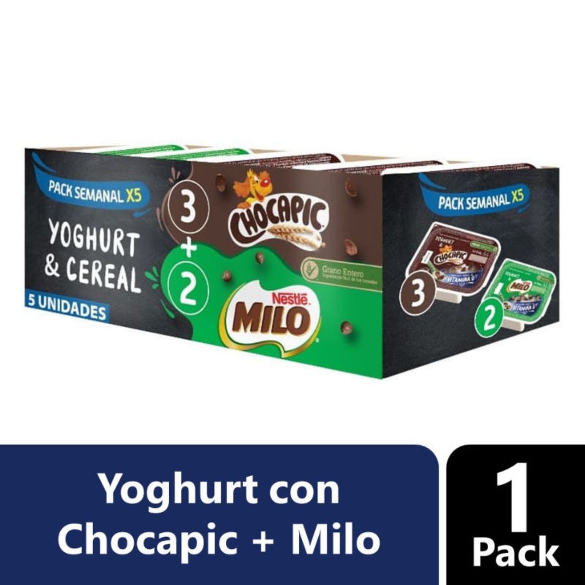 NESTLE - Yoghurt + Cereal Mix Chocapic + Milo Multipack