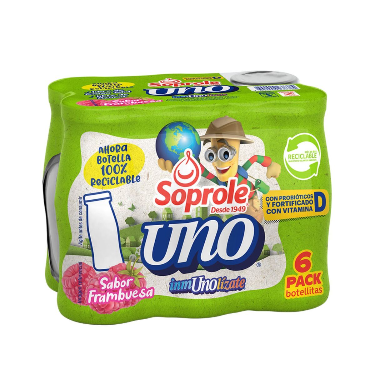 SOPROLE - Probiótico Uno Defensas Sabor Frambuesa