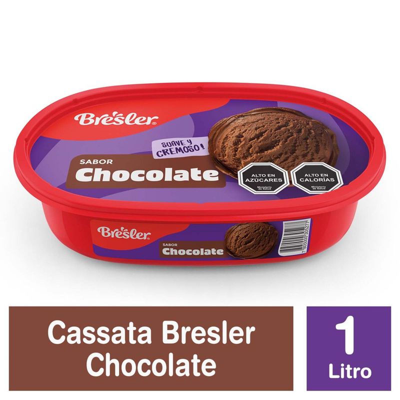 BRESLER - Helado de Leche Sabor Chocolate Cassata Bresler 1 L