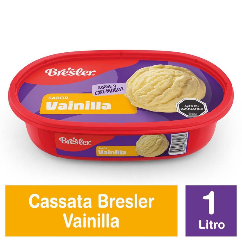 BRESLER - Helado de Leche Sabor Vainilla Cassata Bresler 1 L