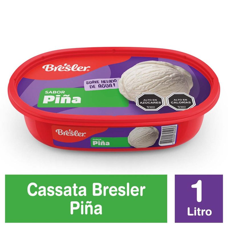 BRESLER - Helado de Agua Sabor Piña Cassata Bresler 1 L