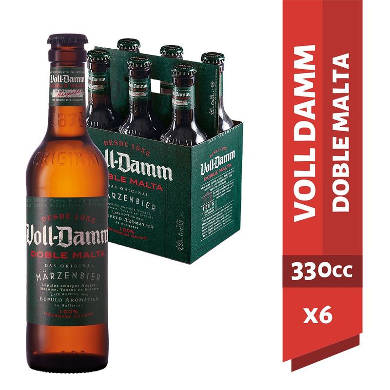 ESTRELLA DAMM - CERVEZA VOLL DAMM SIX  PACK 330CC