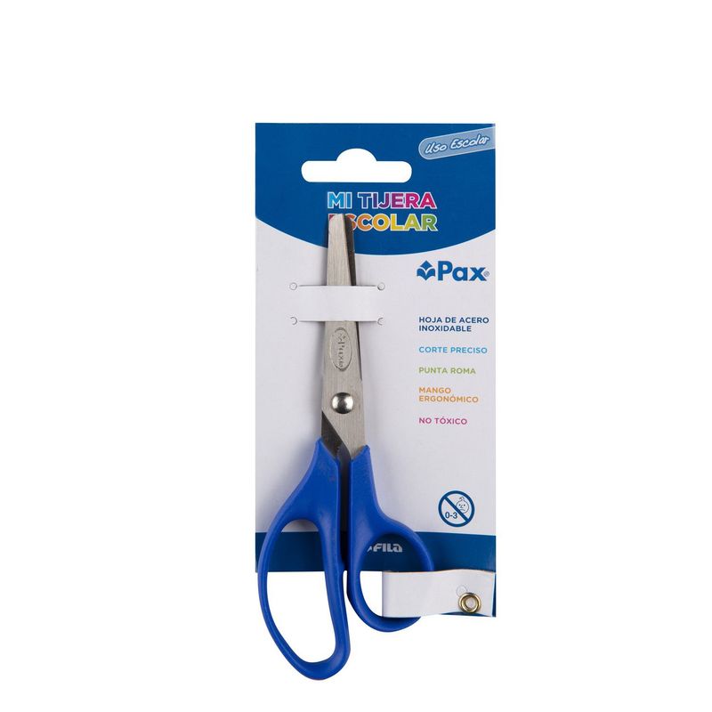 PAX - Tijera Escolar Punta Roma Azul