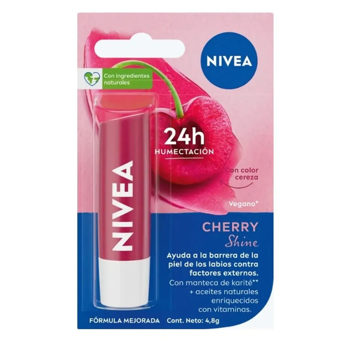 NIVEA - Bálsamo Labial Nivea Cherry Shine 4.8 g