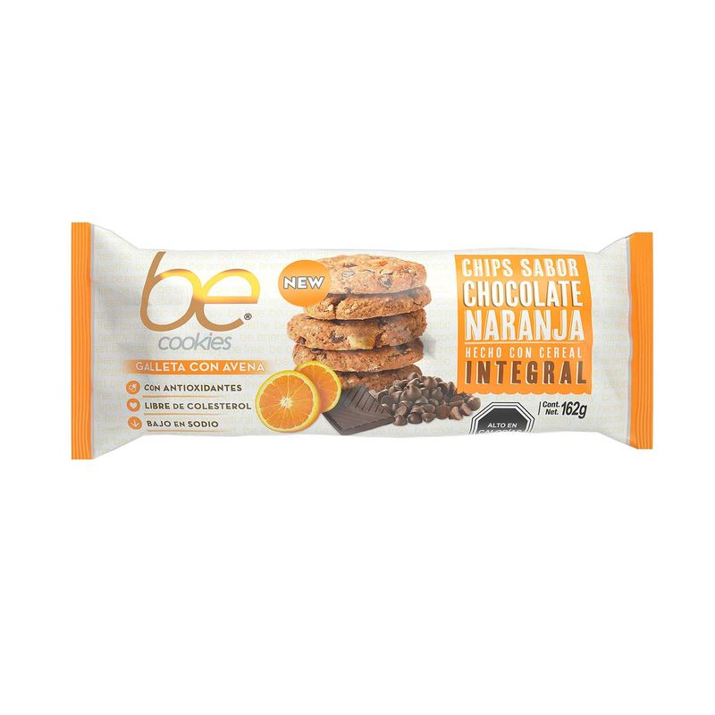 BE COOKIES - Galleta de Avena Chip Chocolate y Naranja