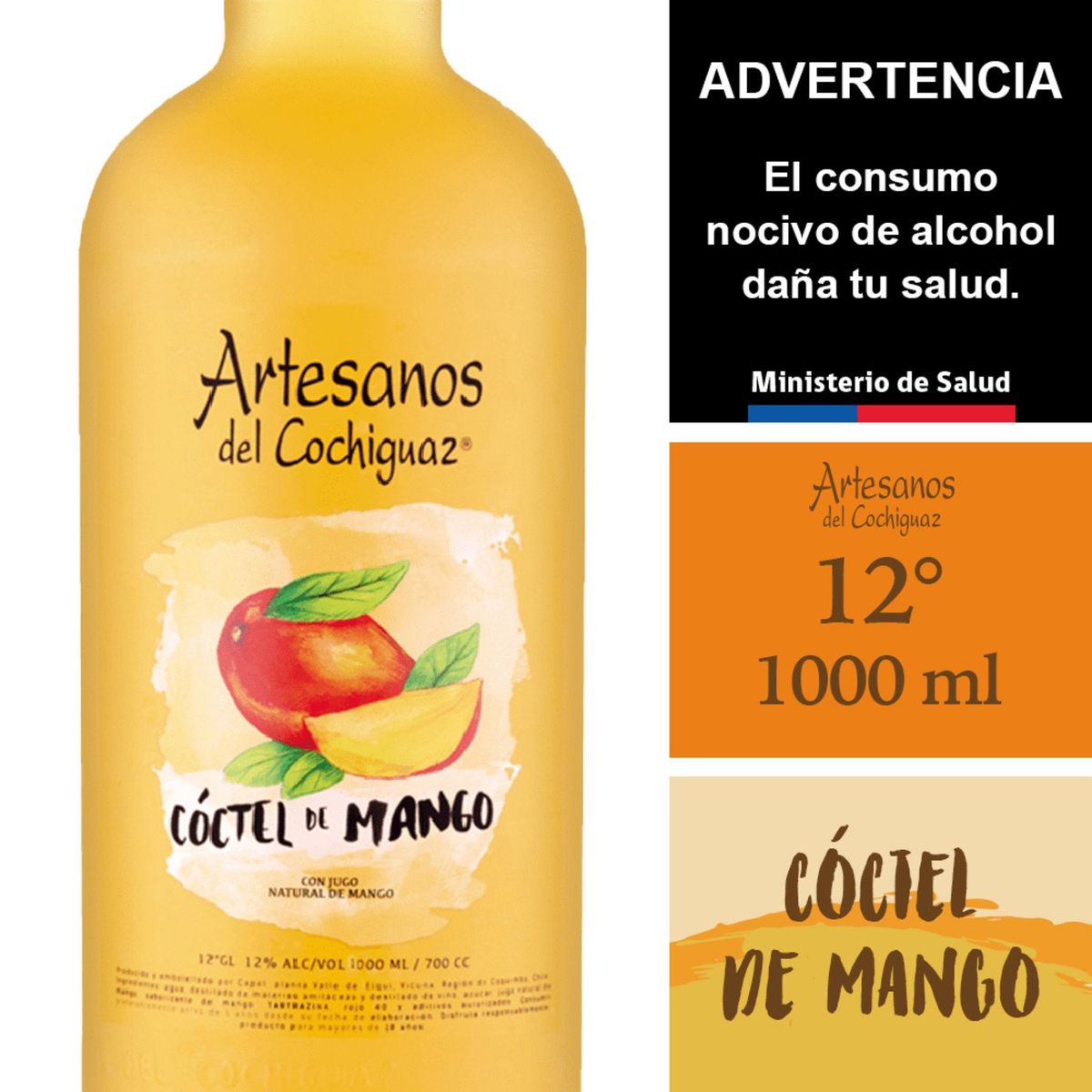 ARTESANOS DEL COCHIGUAZ - Coctel Mango 12º Gl