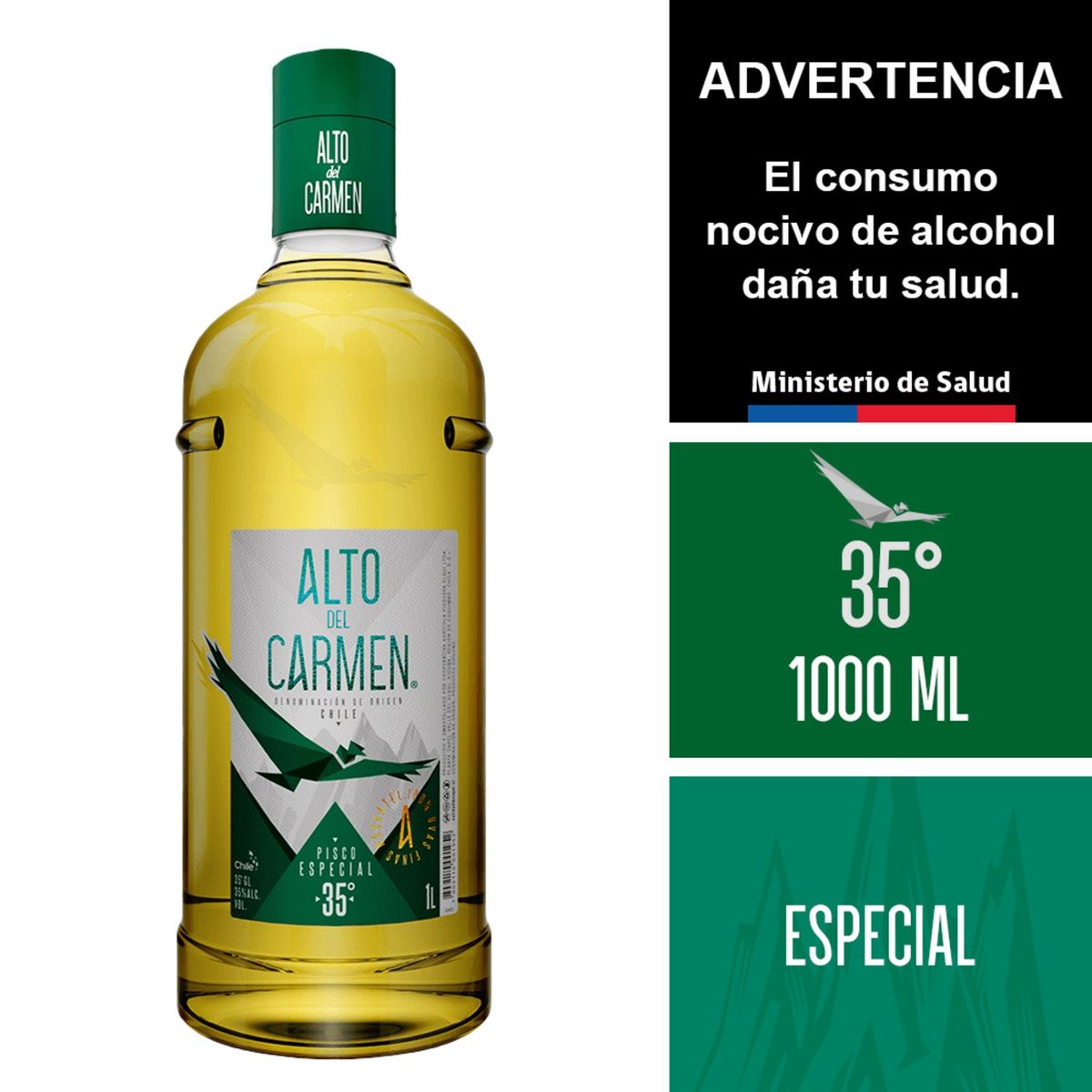 ALTO DEL CARMEN - Pisco Alto Del Carmen Especial 35° 1000 cc