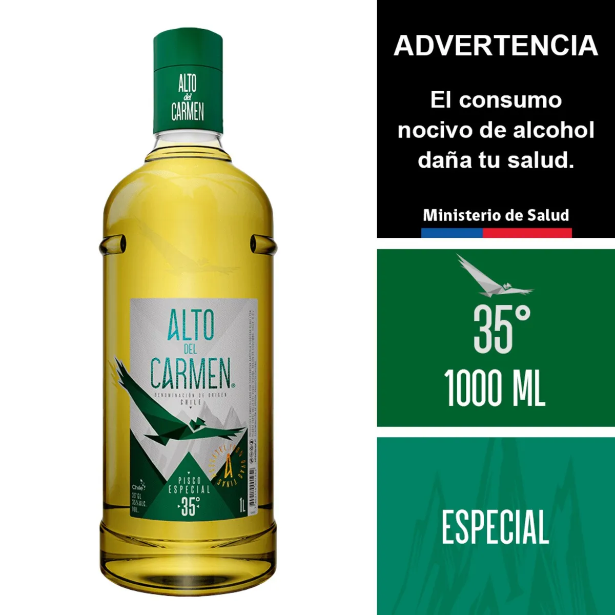 ALTO DEL CARMEN - Pisco Alto Del Carmen Especial 35° 1000 cc