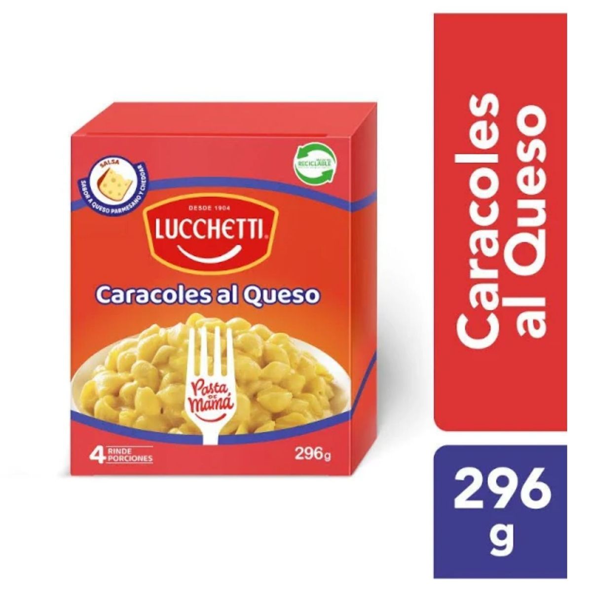LUCCHETTI - PASTA PRONTA CARACOL AL QUESO 296 GRS LUCCHETTI