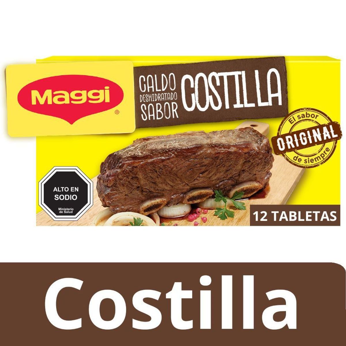 MAGGI - Caldo Sabor Costilla 120G 12 Tabletas