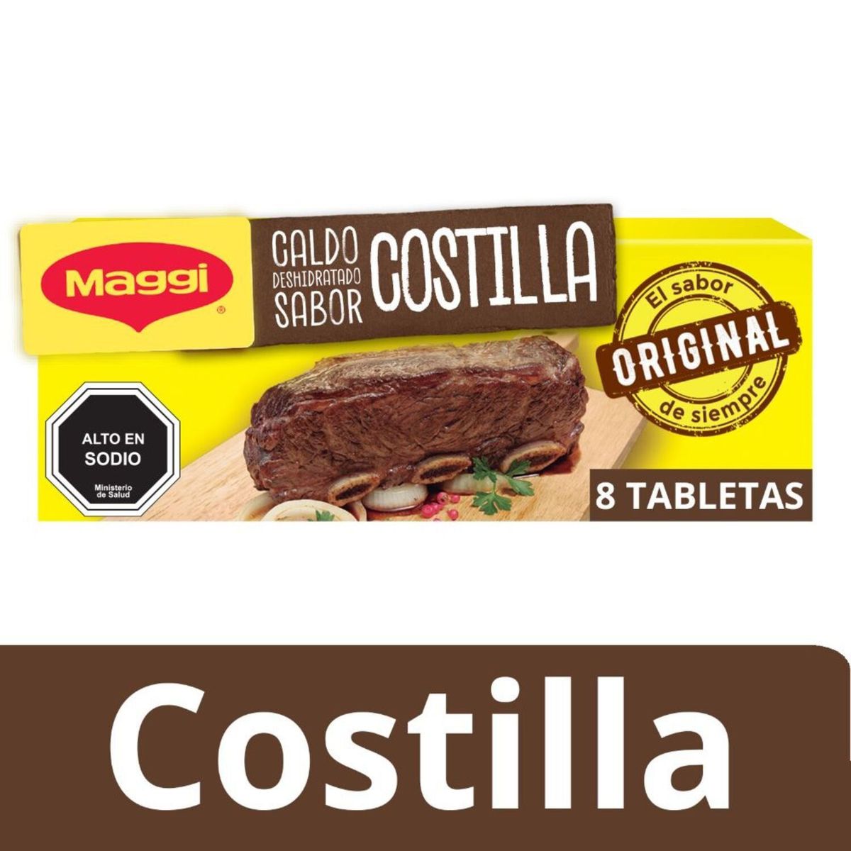 MAGGI - Caldo Sabor Costilla 80G 8 Tabletas