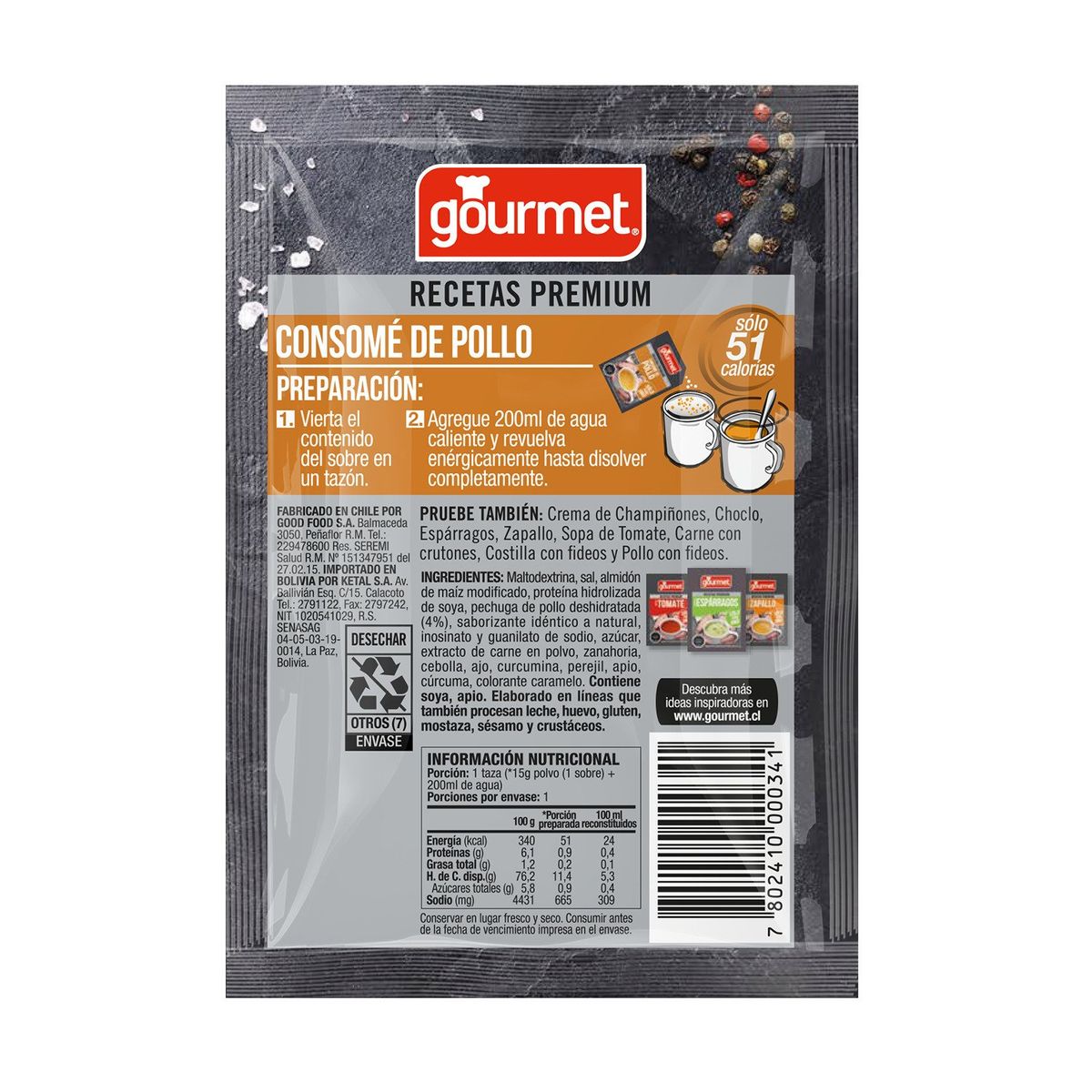 GOURMET - Sopa Pollo Individual