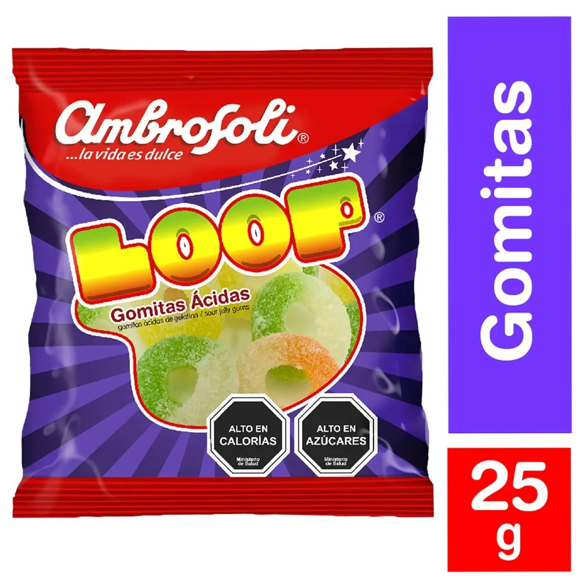 AMBROSOLI - Gomitas Ácidas Loop Ambrosoli 25 g