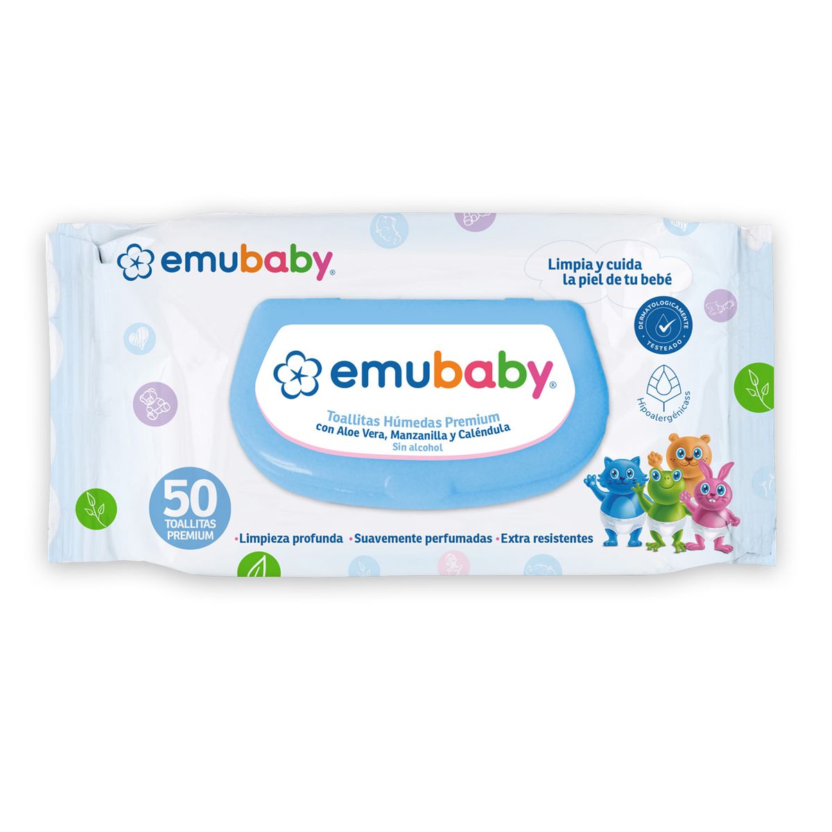 EMUBABY - Toallitas Húmedas Emubaby para Bebés Flip Top 50 Un