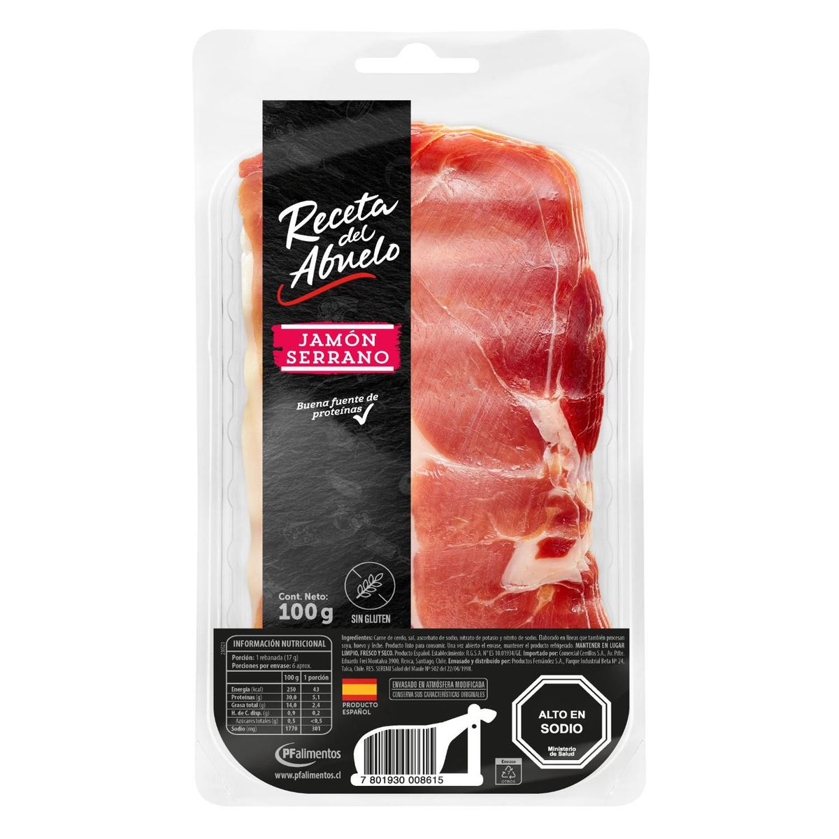 RECETA DEL ABUELO - Jamón Serrano Receta del Abuelo 100 g