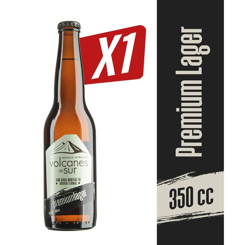 VOLCANES DEL SUR - CERVEZA VOLCANES LAGER 350CC