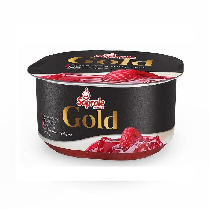 SOPROLE - Postre Gold Panna Cotta Con Salsa de Frambuesa Soprole 120 g