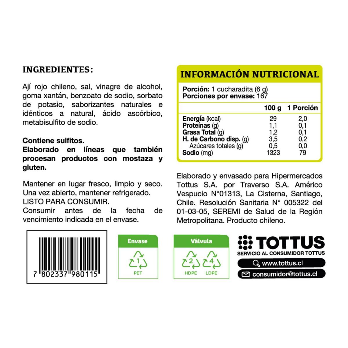 TOTTUS - Ají Crema