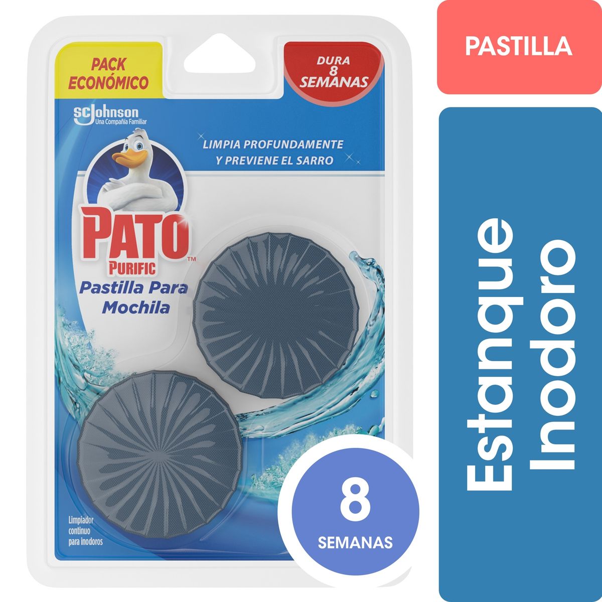 PATO PURIFIC - Pack Pastillas para Estanque Inodoro Pato Purific Marina 2 x 80 g