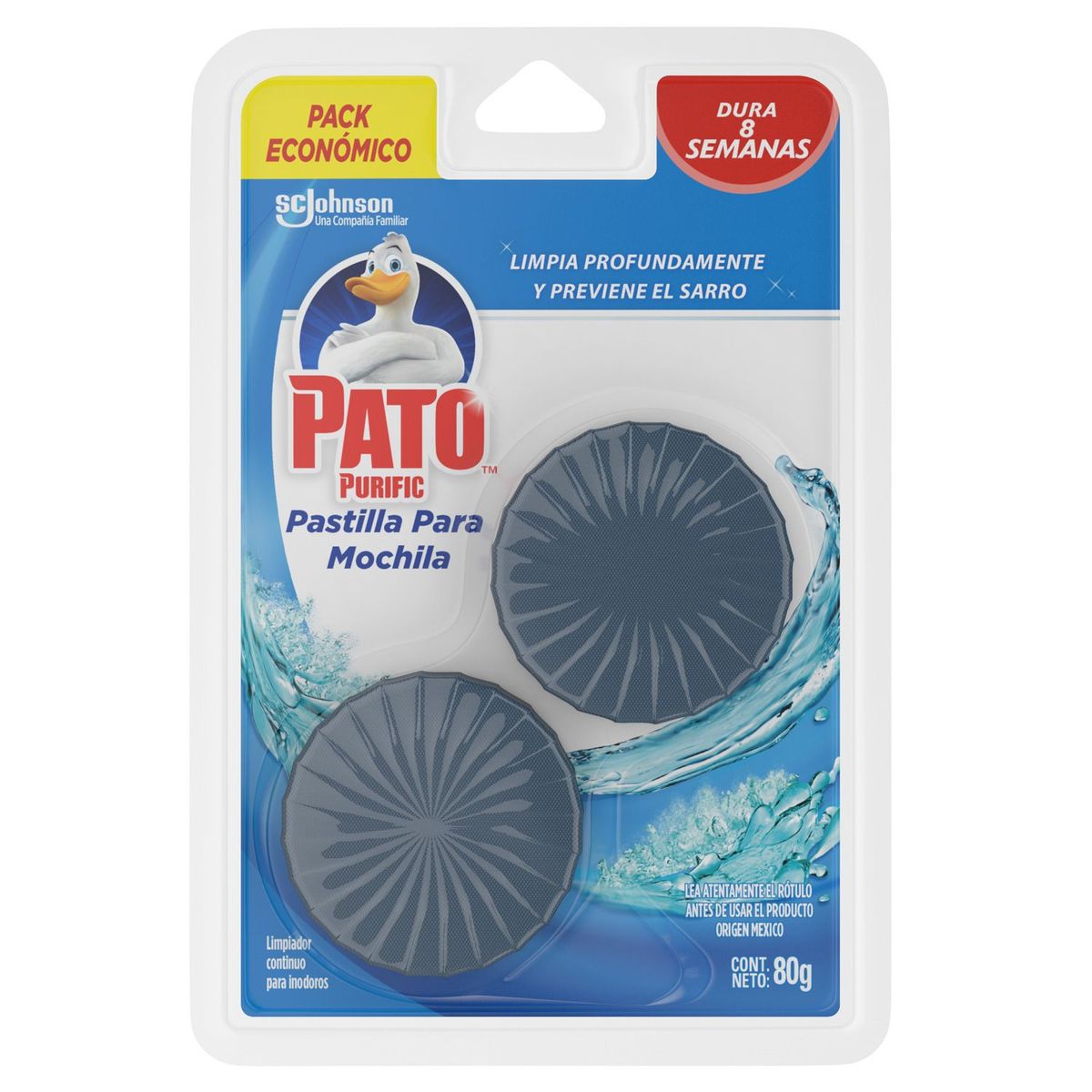 PATO PURIFIC - Pack Pastillas para Estanque Inodoro Pato Purific Marina 2 x 80 g