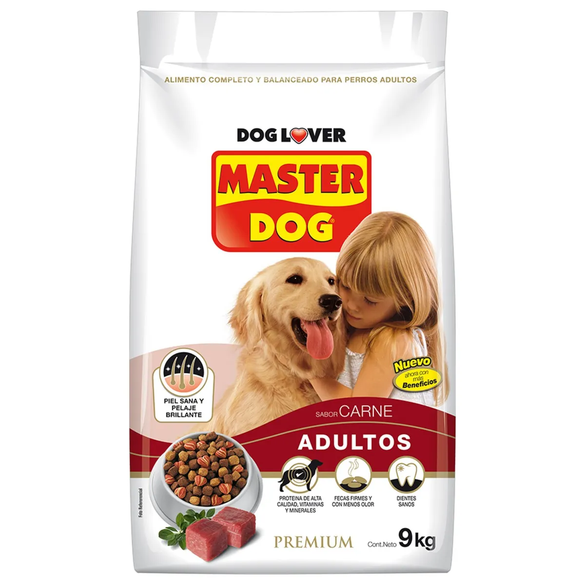 MASTER DOG - Alimento Seco para Perro Adulto Sabor Carne 9 Kg