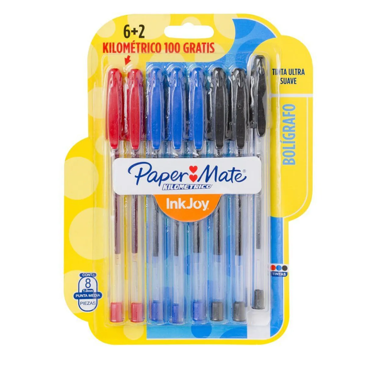 PAPER MATE - Kit 8 Bolígrafos Colores Básicos