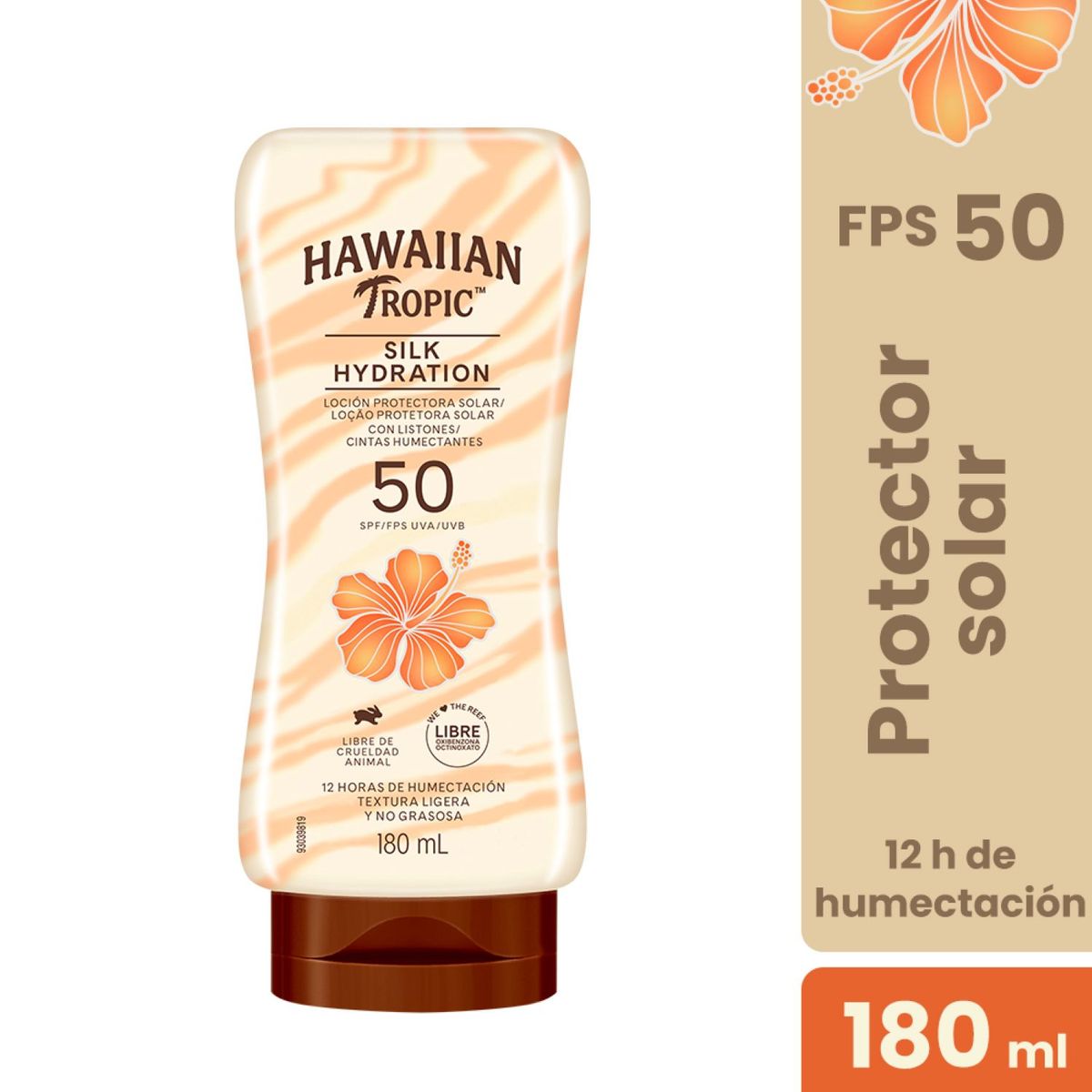 HAWAIIAN TROPIC - Protector Solar Corporal Loción Silk Hydration FPS 50 Hawaiian Tropic 180 ml