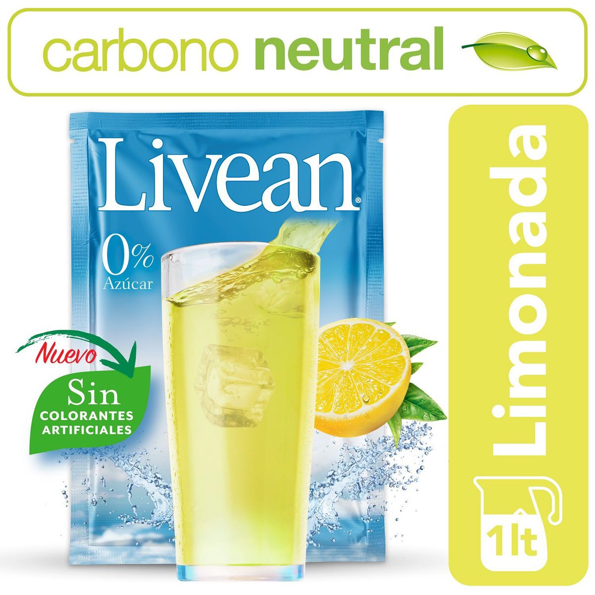 LIVEAN - Bebida Instantánea Sabor Limonada