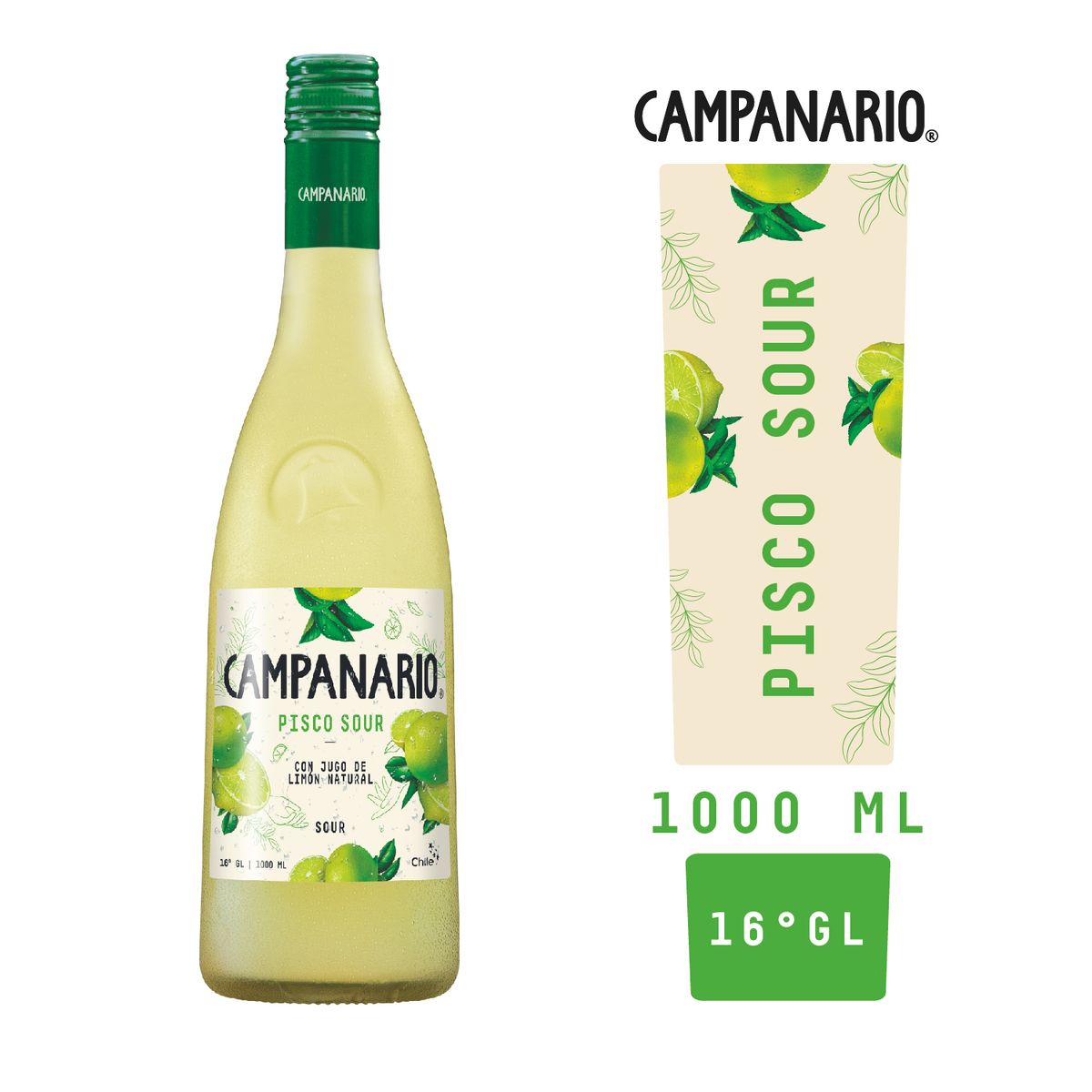CAMPANARIO - Cóctel Limón Sour Campanario 16° 1 L