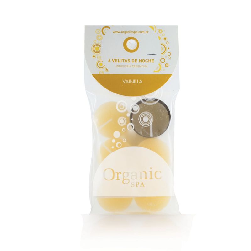 ORGANIC SPA - TEA LIGHTS X 6 COCO y VAINILLA