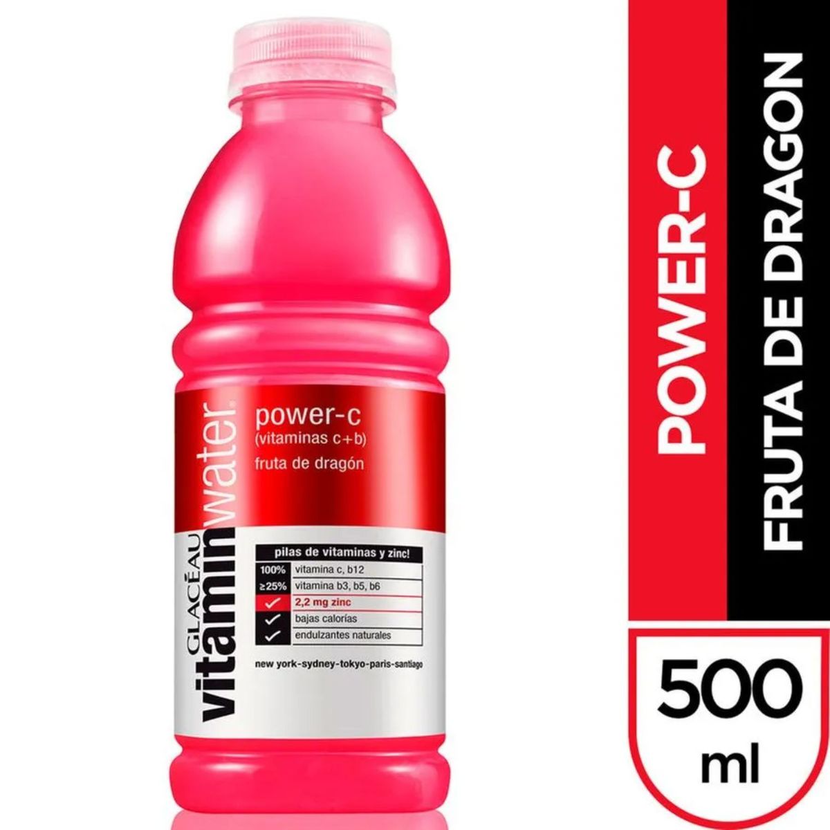 VITAMIN WATER - Agua Vitamin Sabor Fruta del Dragón Glaceau 500 ml