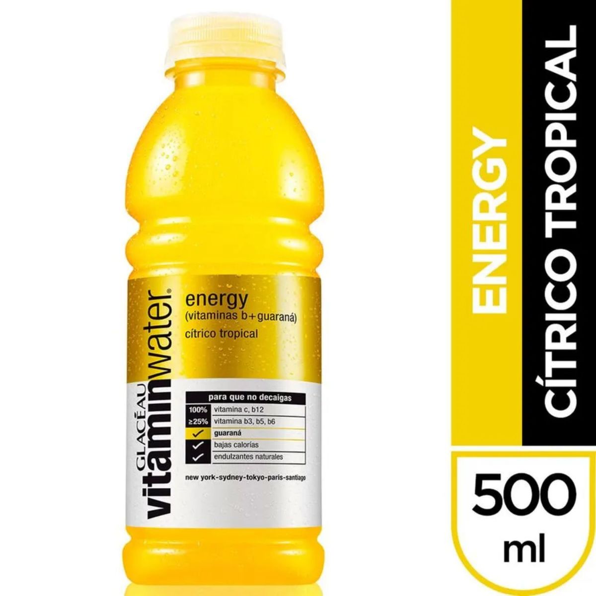 VITAMIN WATER - Agua Vitamin Sabor Tropical Glaceau 500 ml
