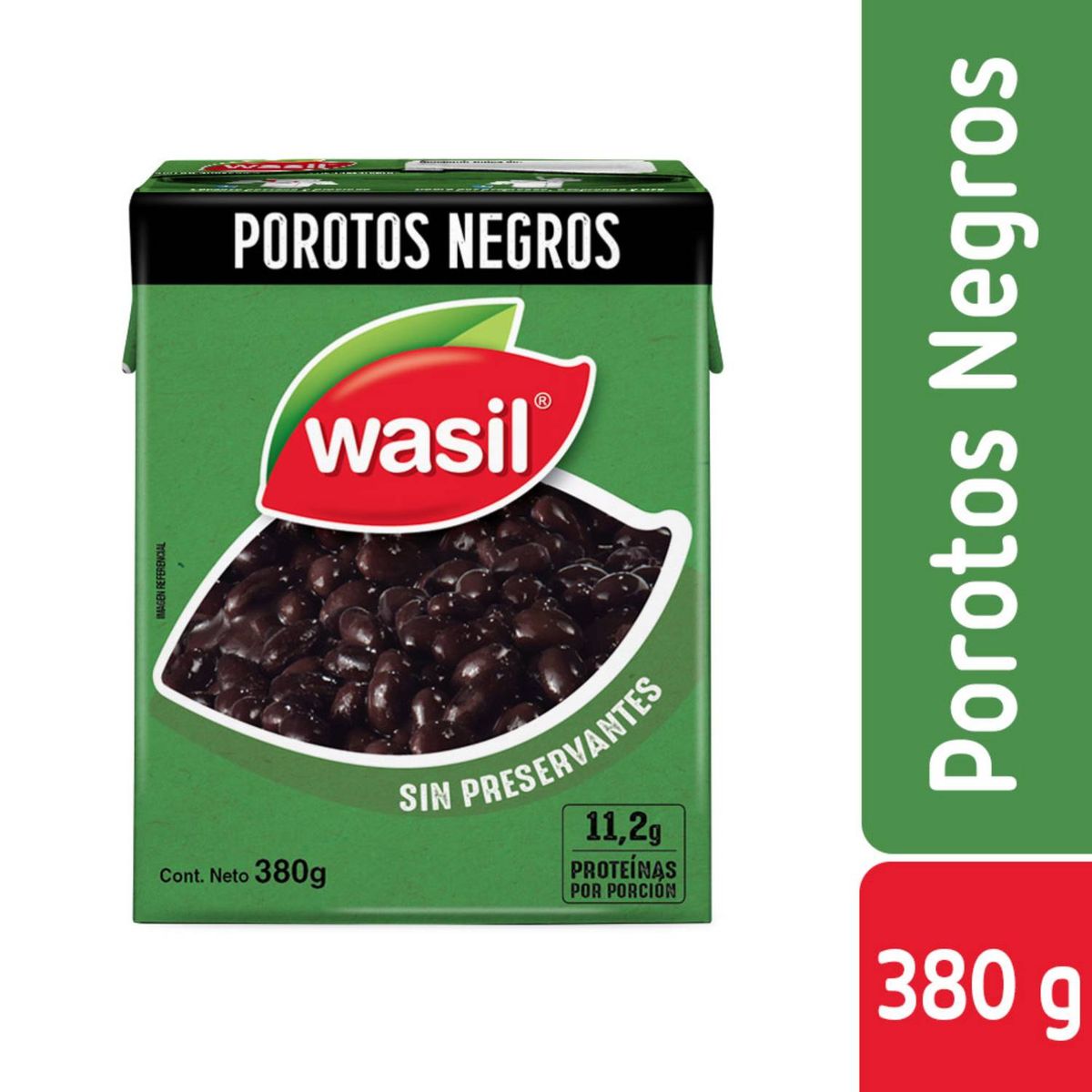 WASIL - Porotos Negros Wasil en Tetrapack 380 g