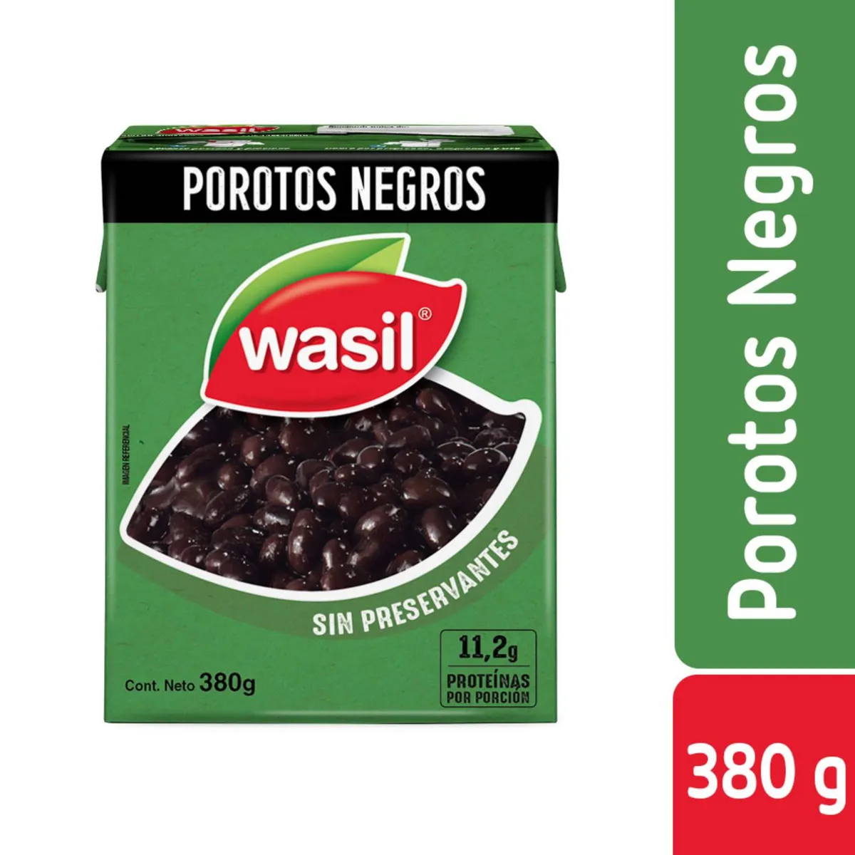WASIL - Porotos Negros Wasil en Tetrapack 380 g