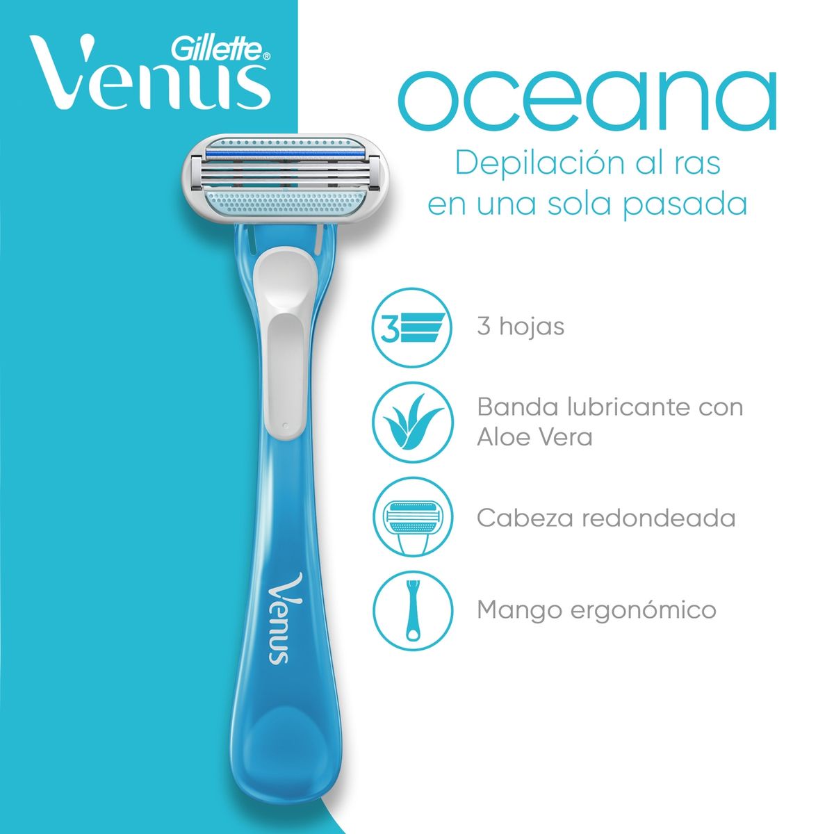 VENUS - MAQUINA DE AFEITAR VENUS DESECHABLE OCEANA X2 UND