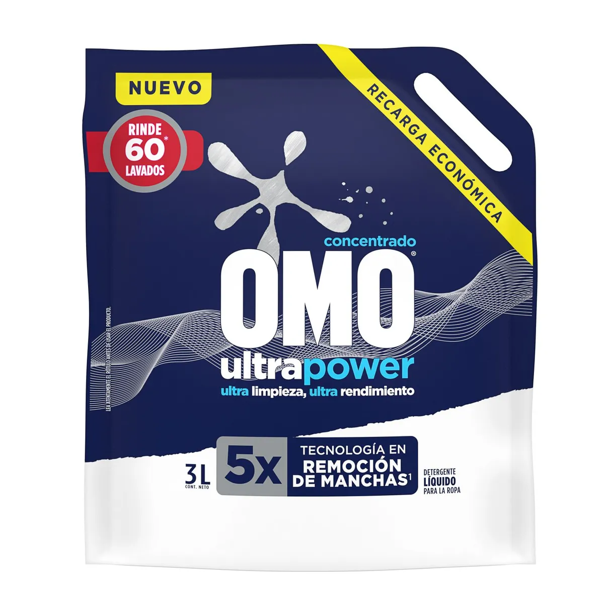 OMO - Detergente Líquido Doypack Recarga Omo 3 lt