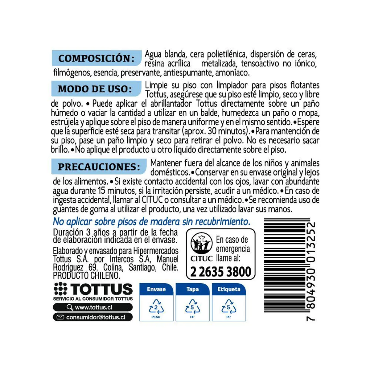 TOTTUS - Abrillantador