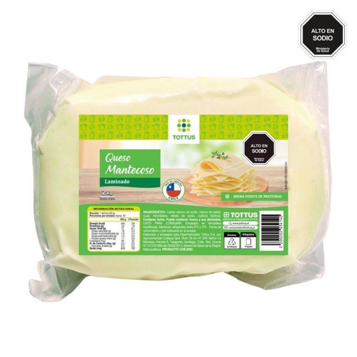TOTTUS - Queso Mantecoso Laminado Granel