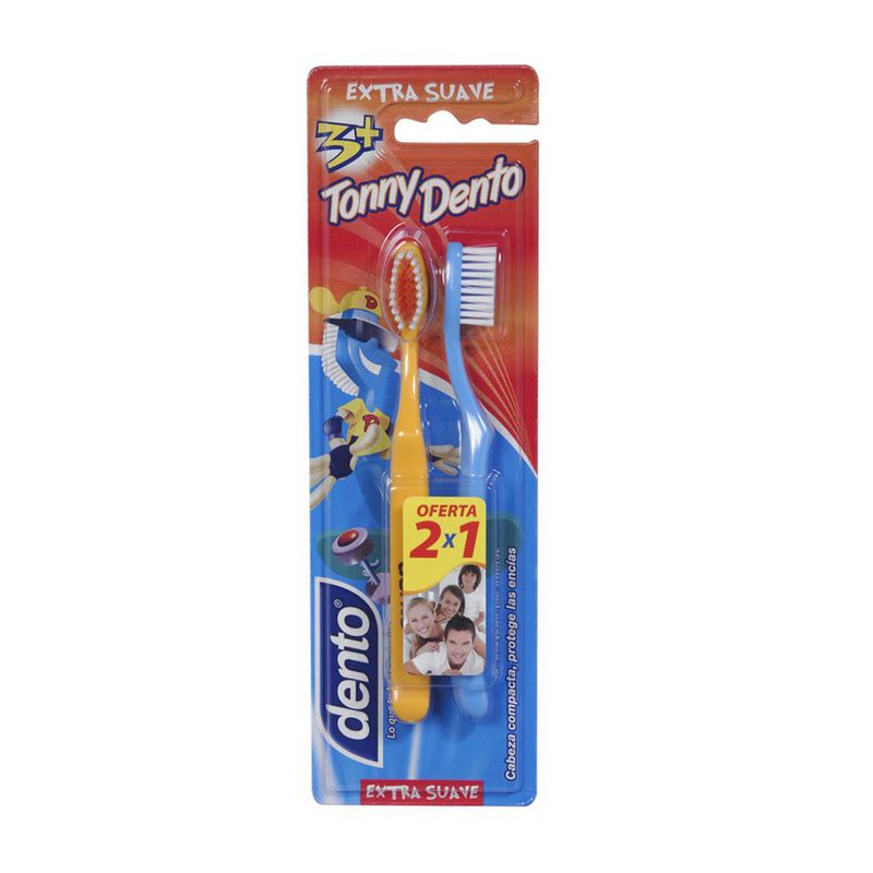 DENTO - Cepillo de Dientes Dento Niños Suave 2 Un